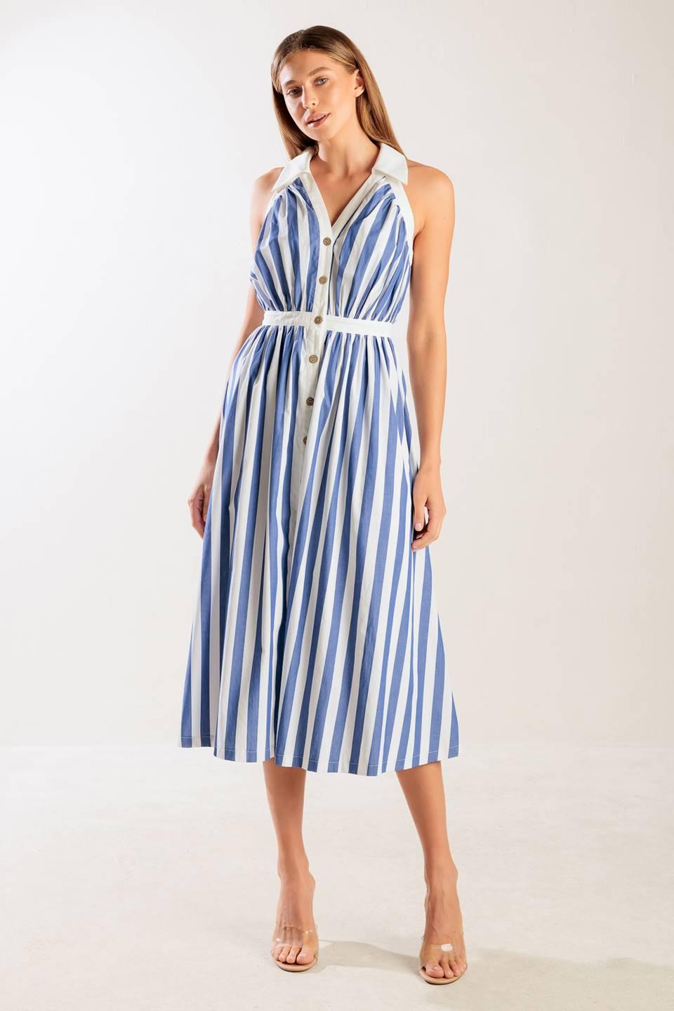WAIT FOR IT WOVEN MIDI DRESS — gallery
