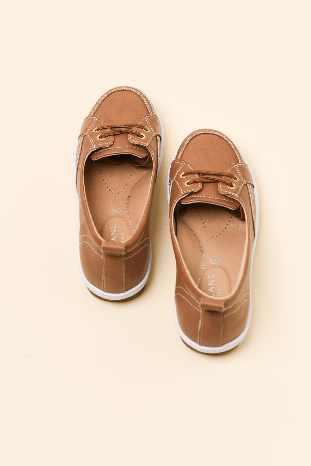 Garland Tan Leather Loafer Sneaker for Women - gallery