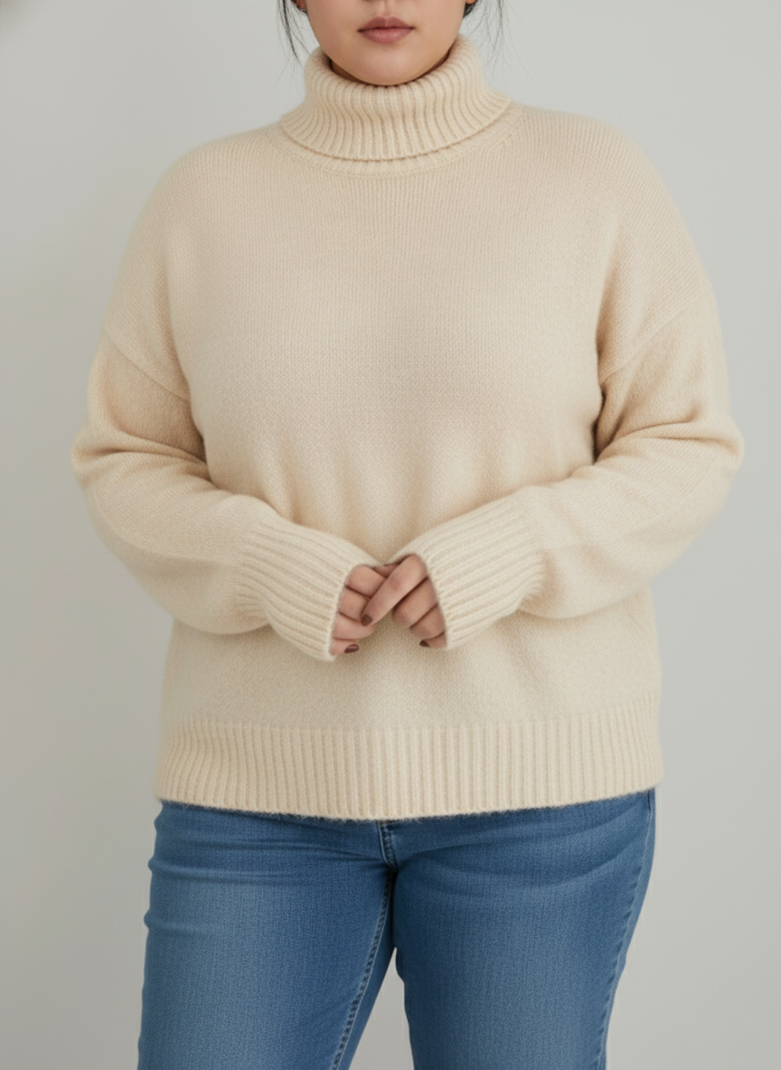 Vayna - Women's Plus Size Knit Turtleneck Sweater