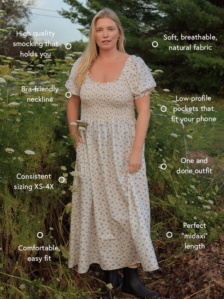 Goldie Smocked Short Sleeve Dress (Clearance) - gallery
