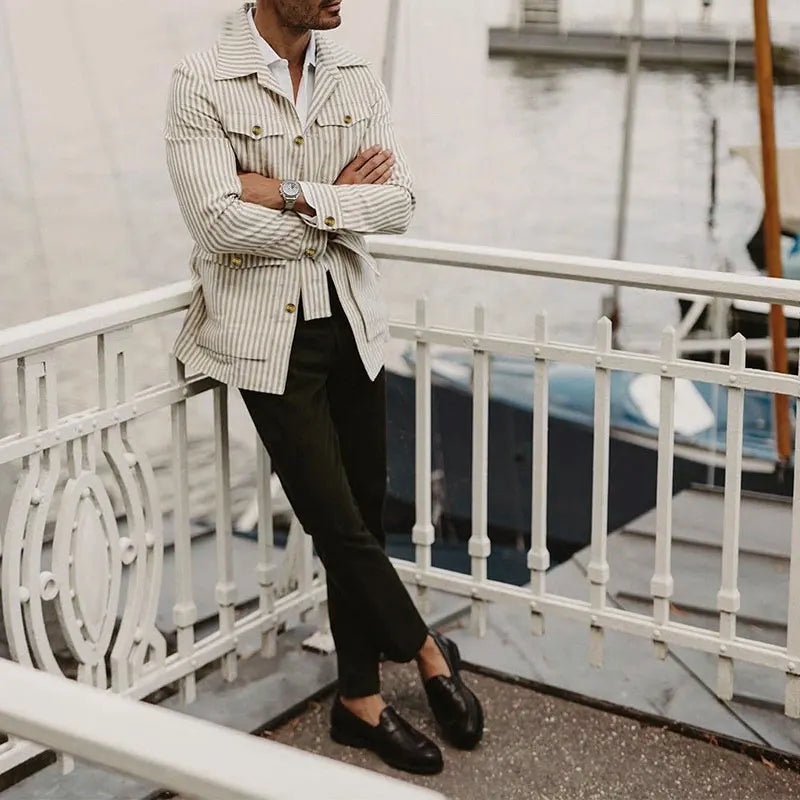 Carlson Striped Casual Blazer for Men - gallery