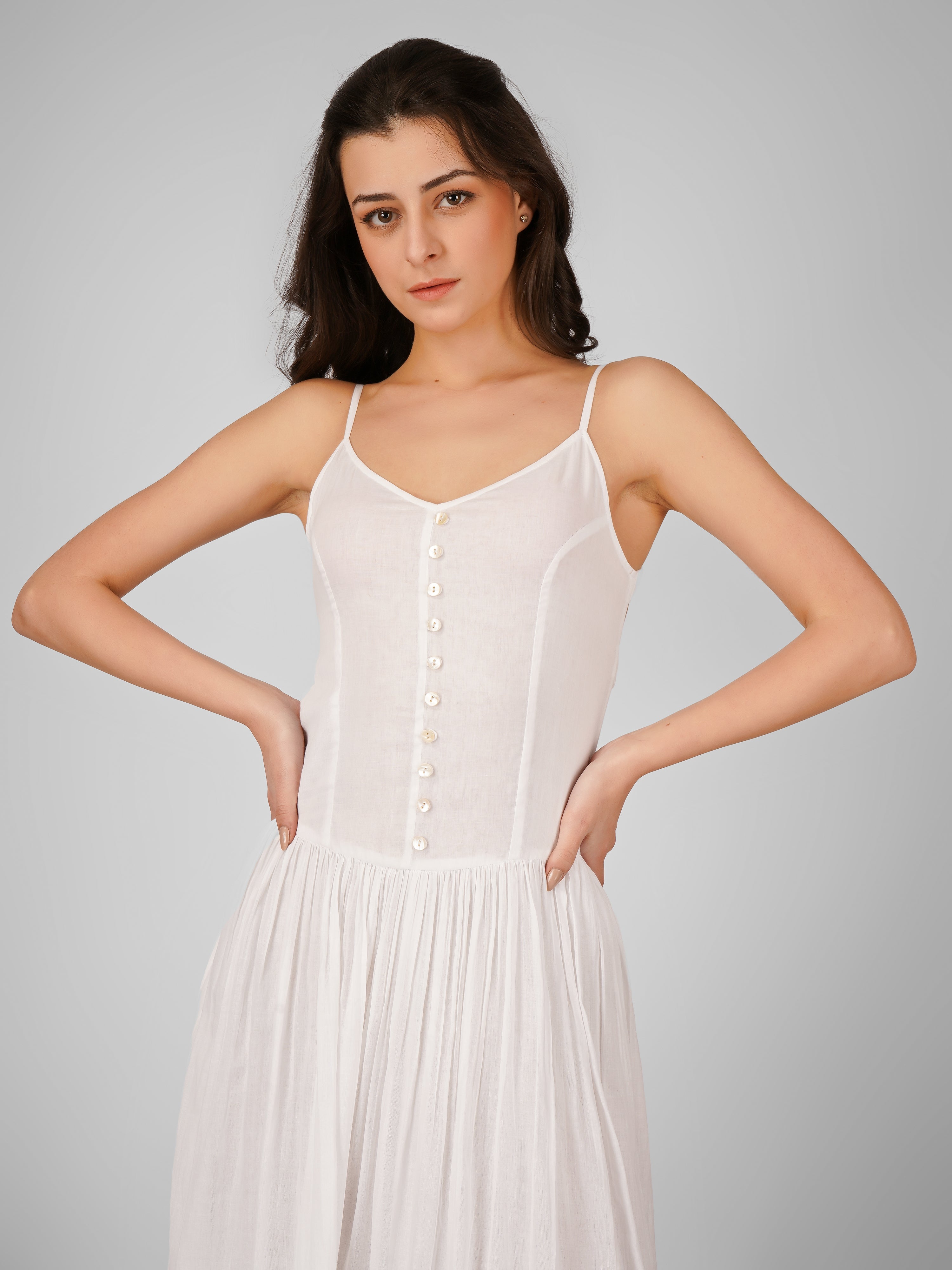 Mulmul Strappy Princess Cut Dress for Women - gallery