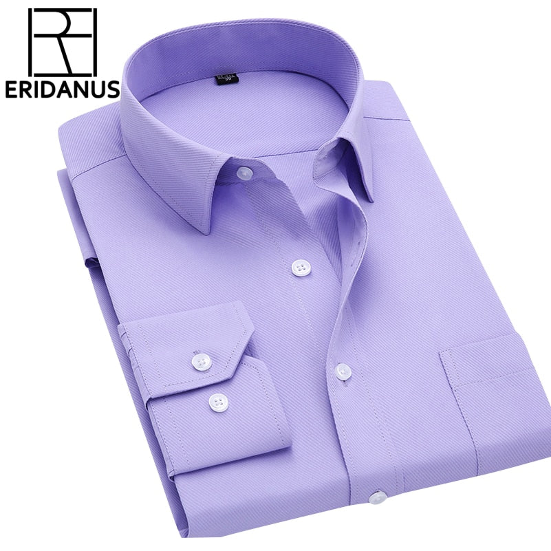 Slim Fit Long Sleeve Business Shirt for Men