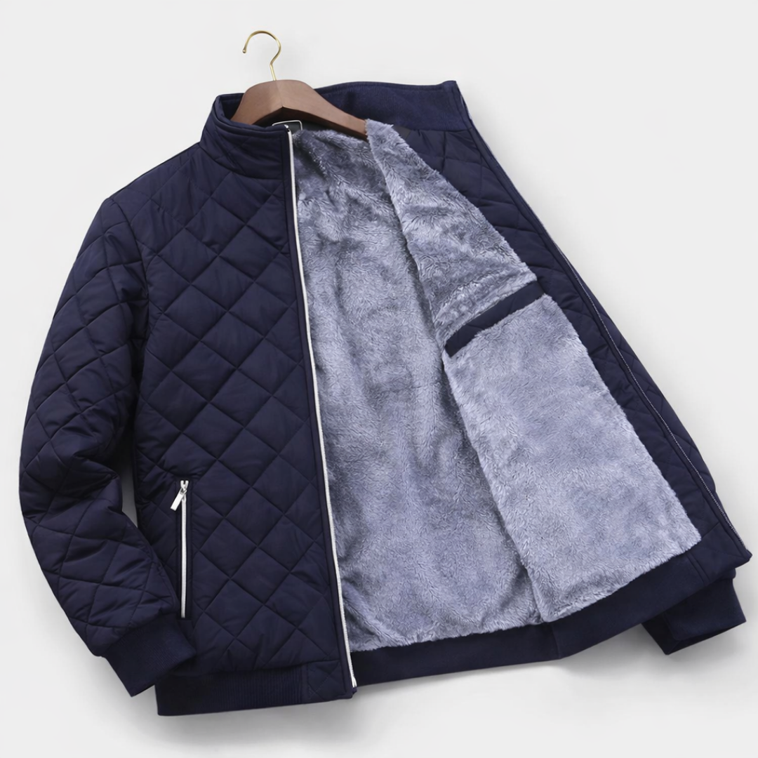 Classic Warm Quilted Winter Jacket for Men - gallery