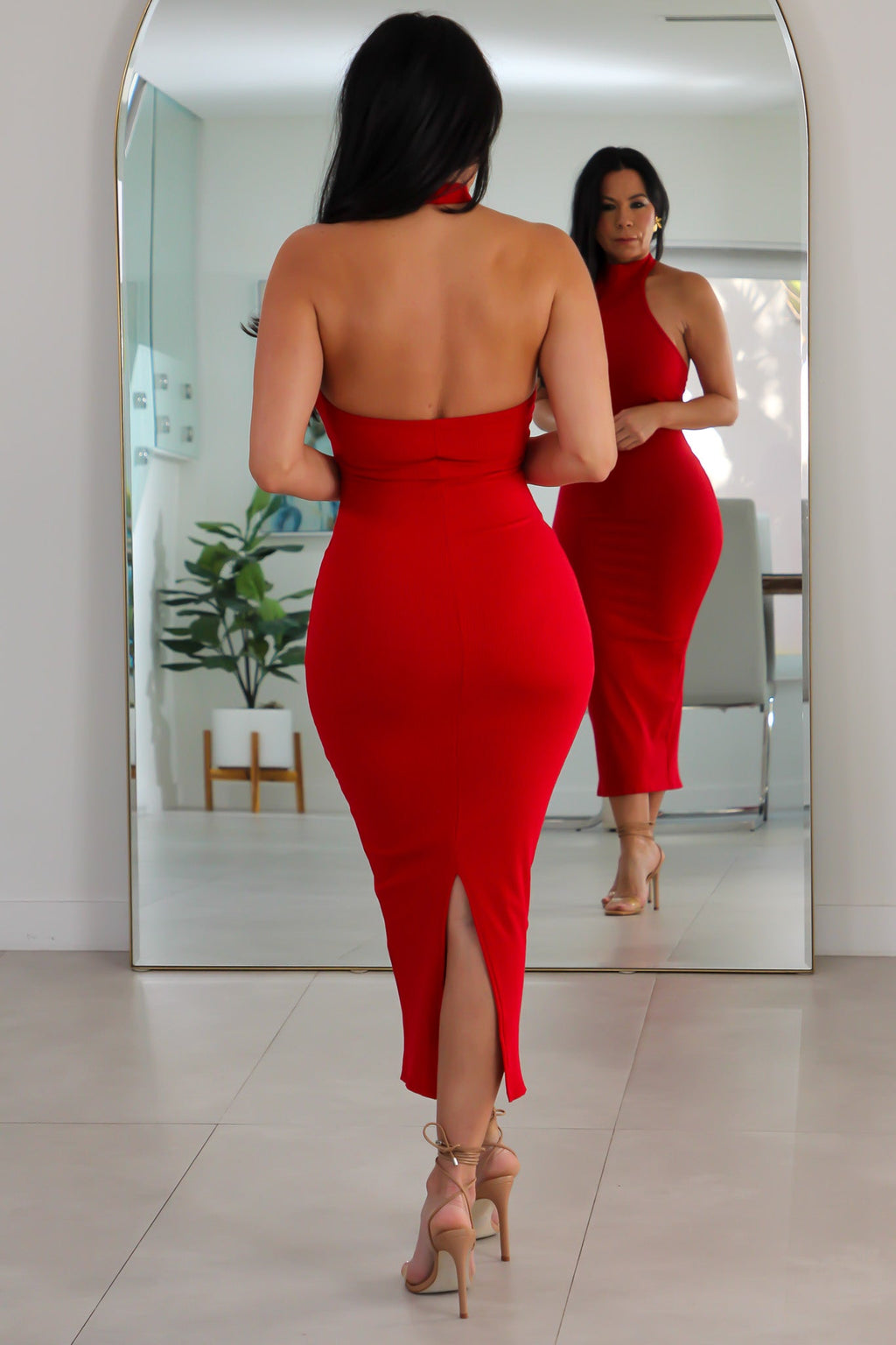 Midnight Muse Open-Back Maxi Dress for Women - gallery