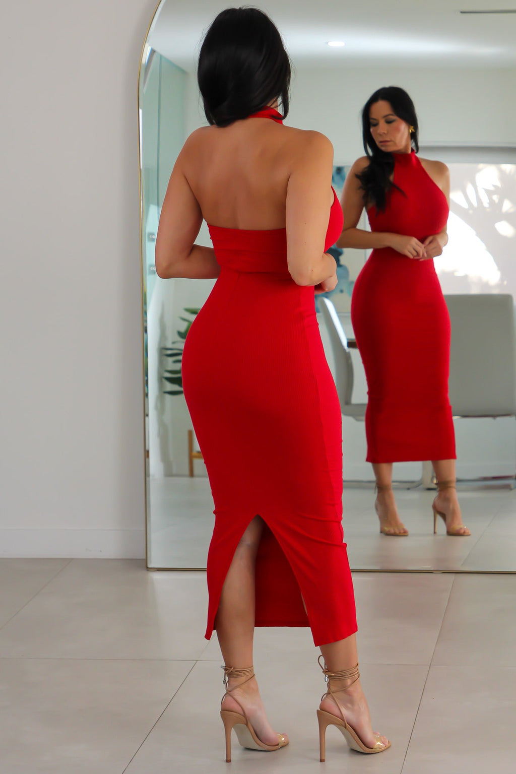 Midnight Muse Open-Back Maxi Dress for Women - gallery