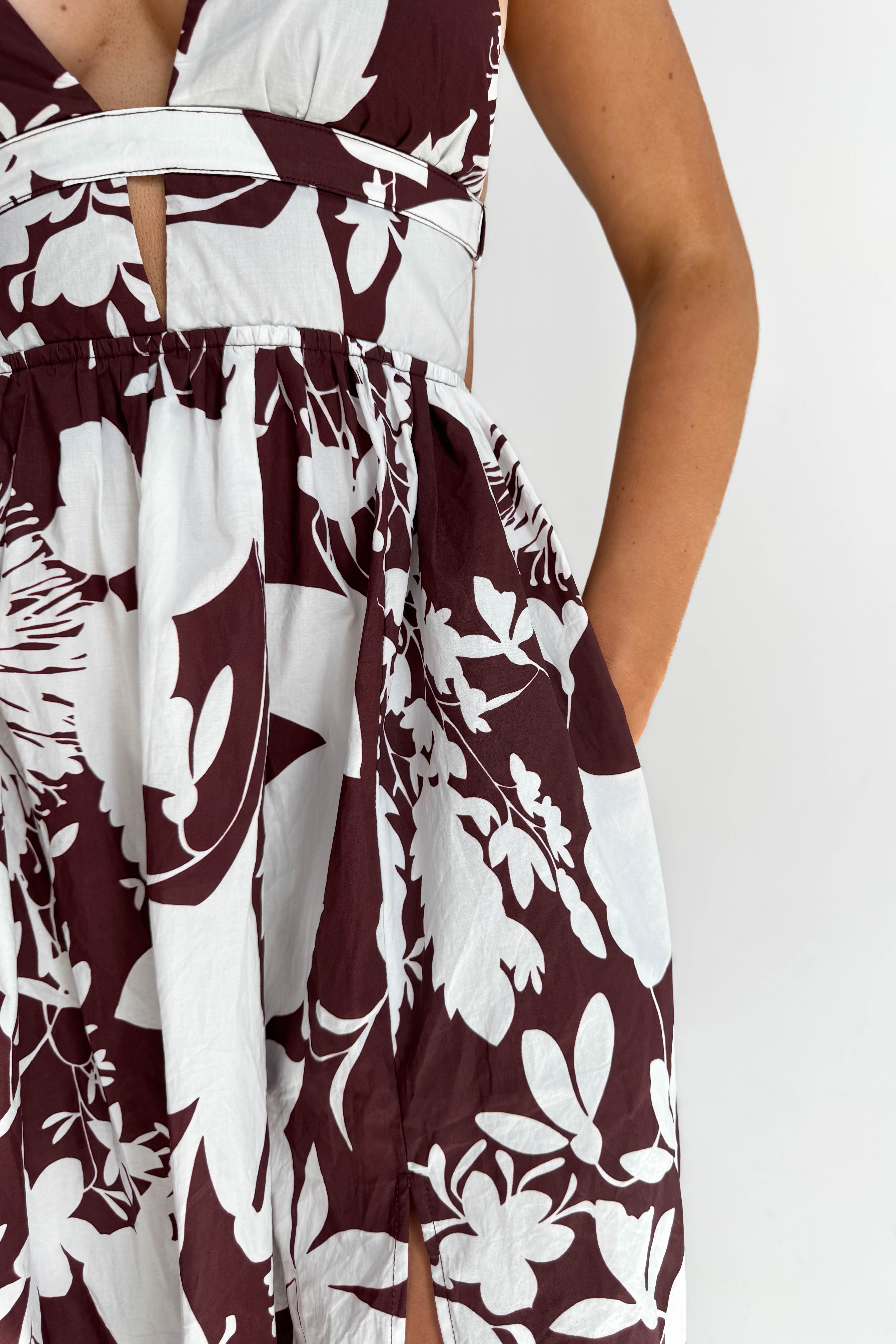 Vacation Feels Dress in Brown - gallery