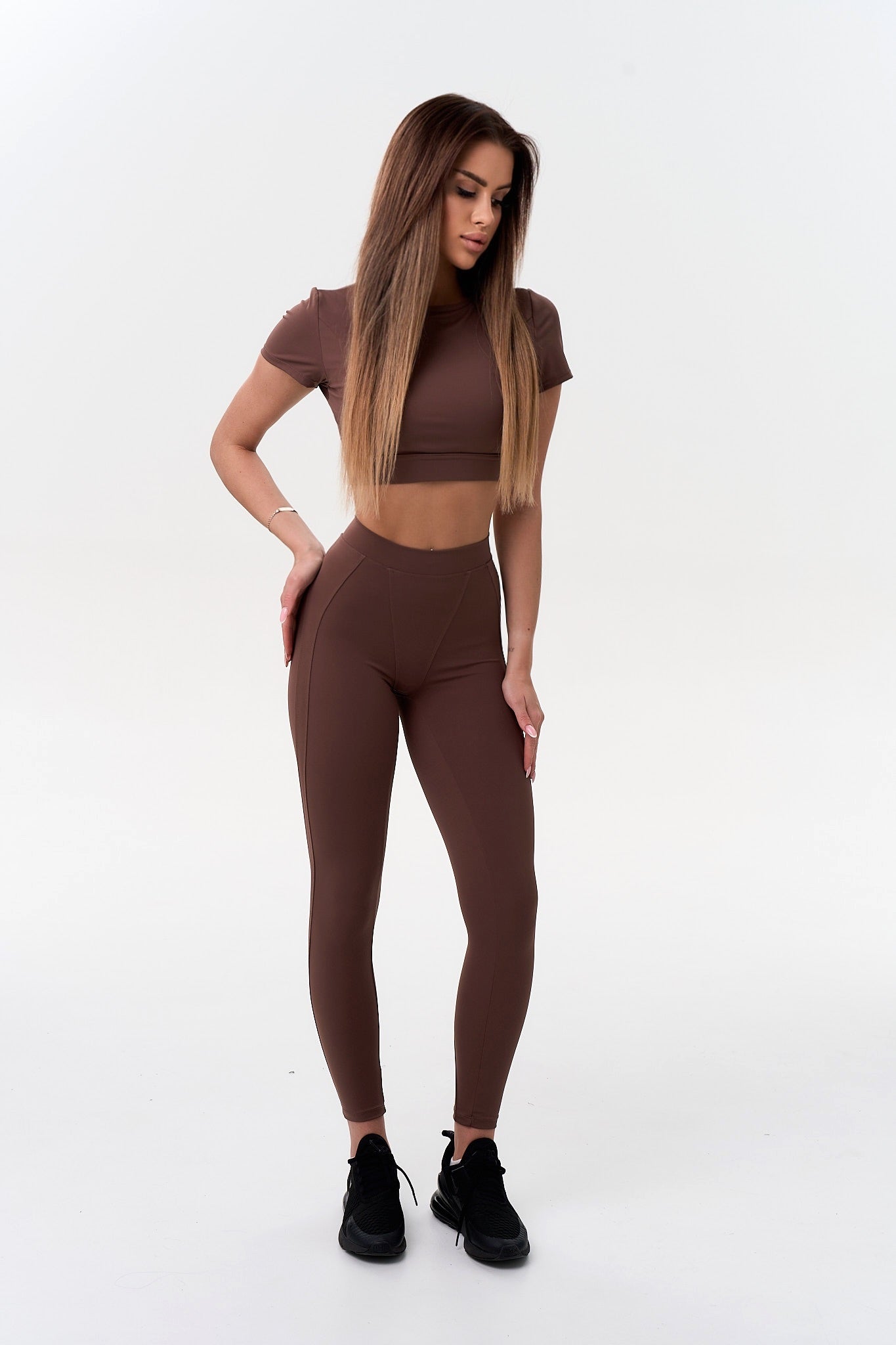 Motion Fit Cropped T-Shirt for Women — Breathable Stretch - gallery
