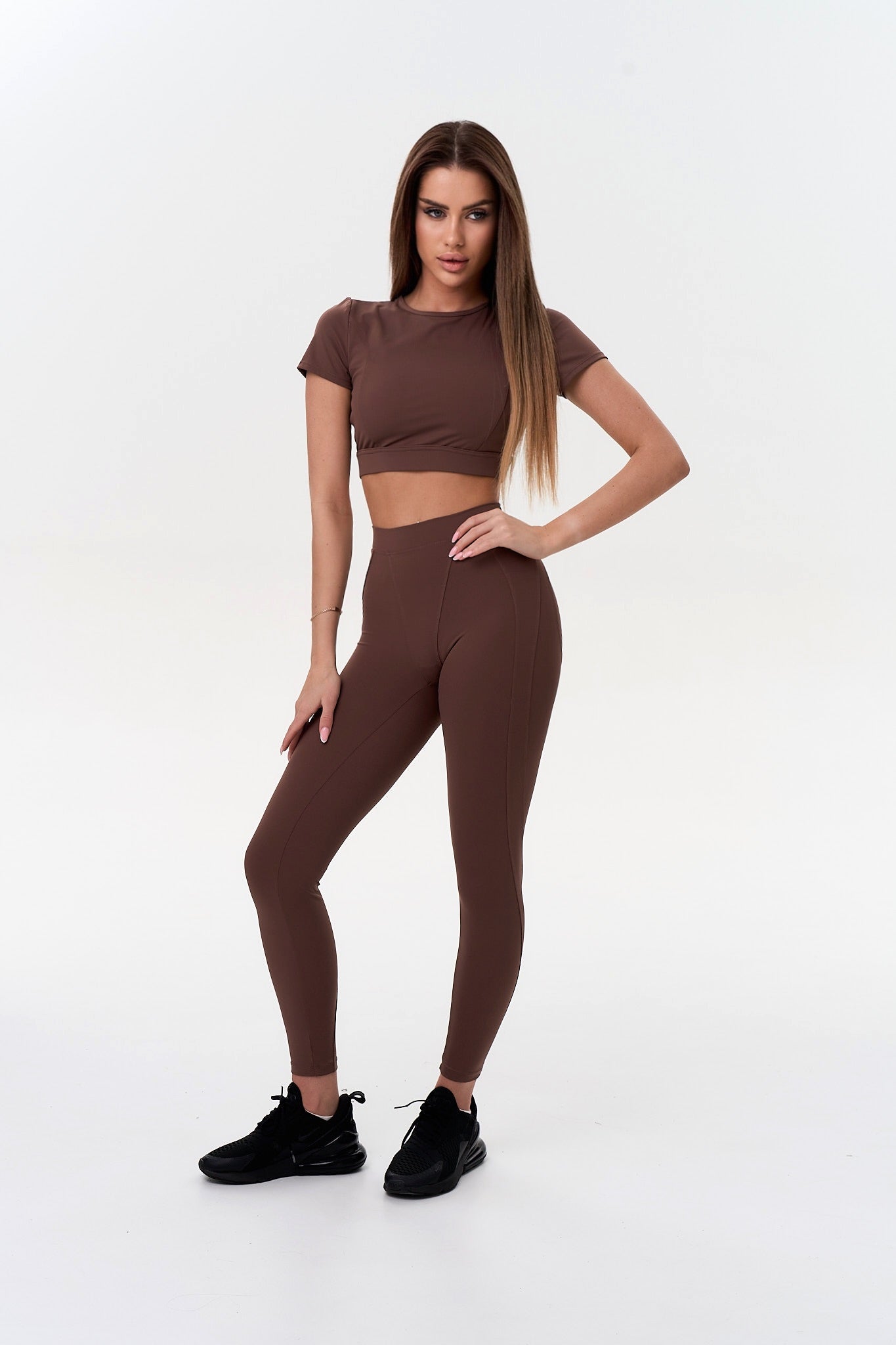 Motion Fit Cropped T-Shirt for Women — Breathable Stretch - gallery