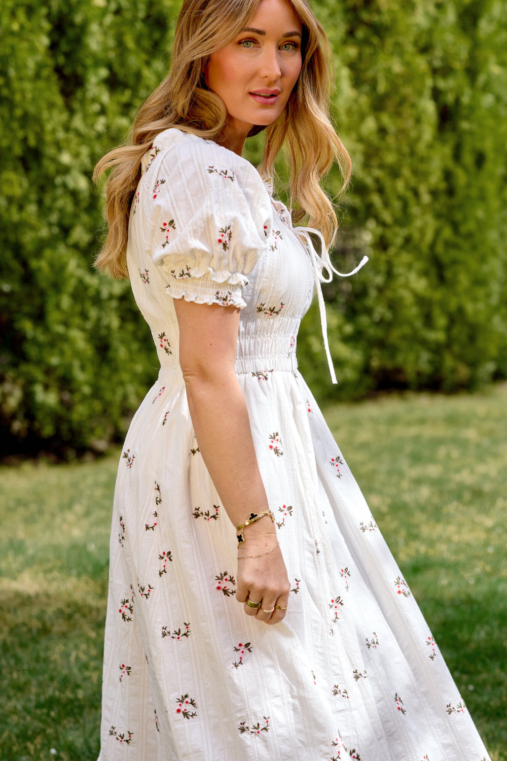 Jessie Dress in Ditsy Embroidery for Women - gallery
