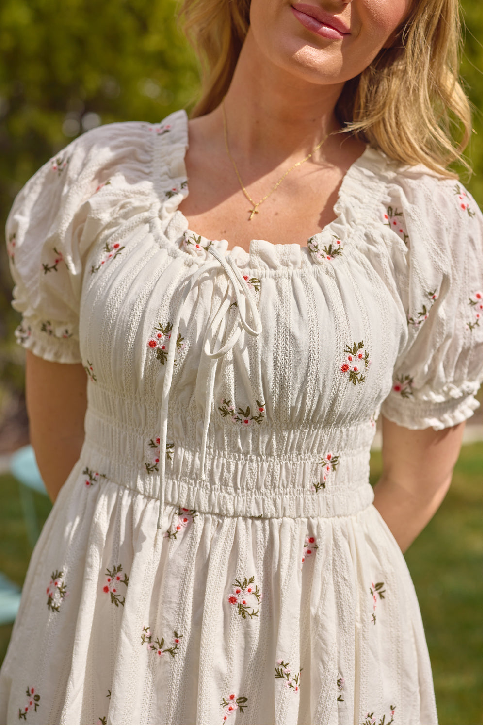 Jessie Dress in Ditsy Embroidery for Women - gallery