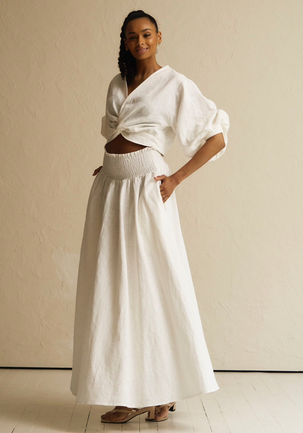 Linen Tish Top & Skirt Set - gallery