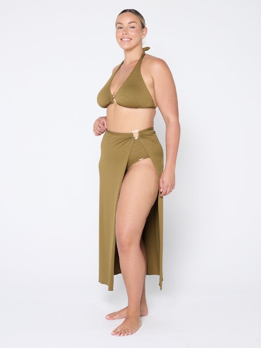 Honey Comb Zanzibar Maxi Split Swim Skirt for Women - gallery