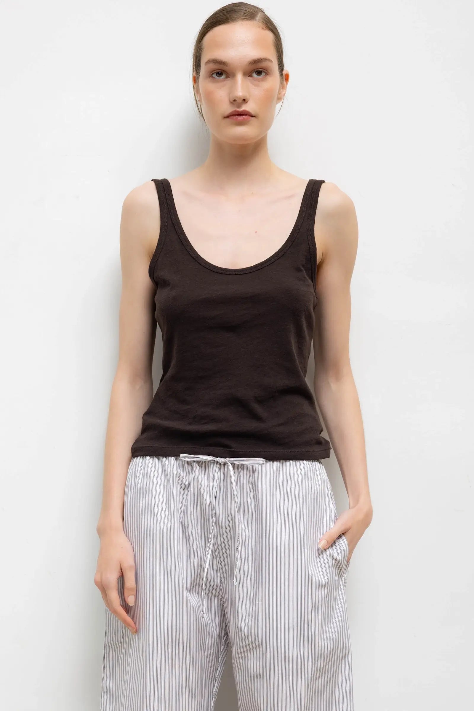 Laura Recycled Cotton Scoop Neck Tank for Women