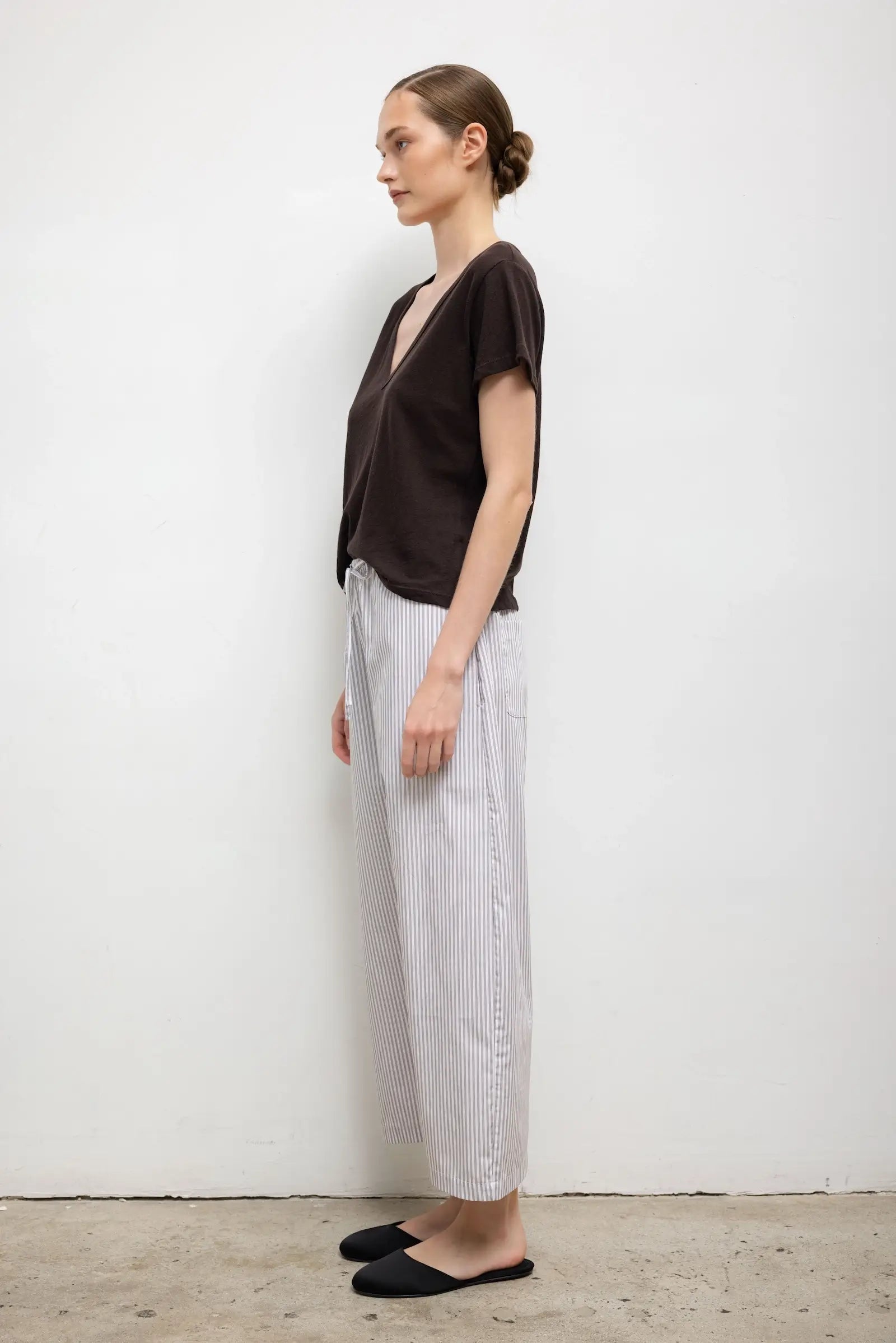 Laura V-Neck Recycled Cotton Tee for Women - gallery