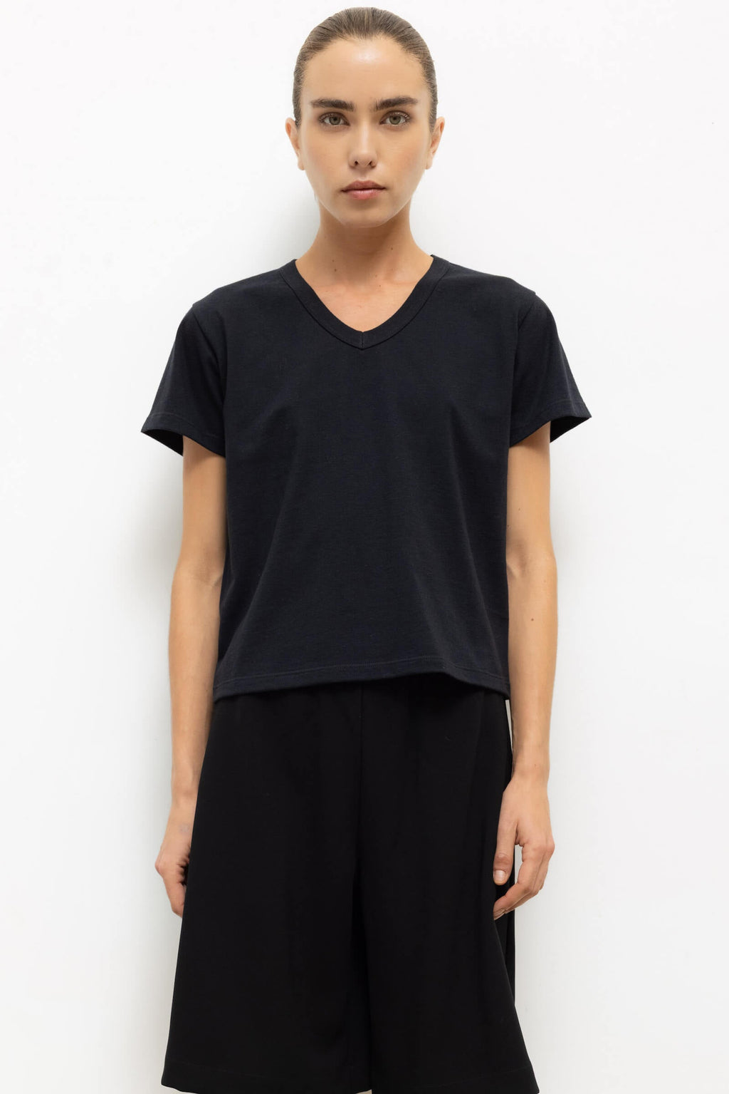Margo V-Neck Cotton T-Shirt for Women