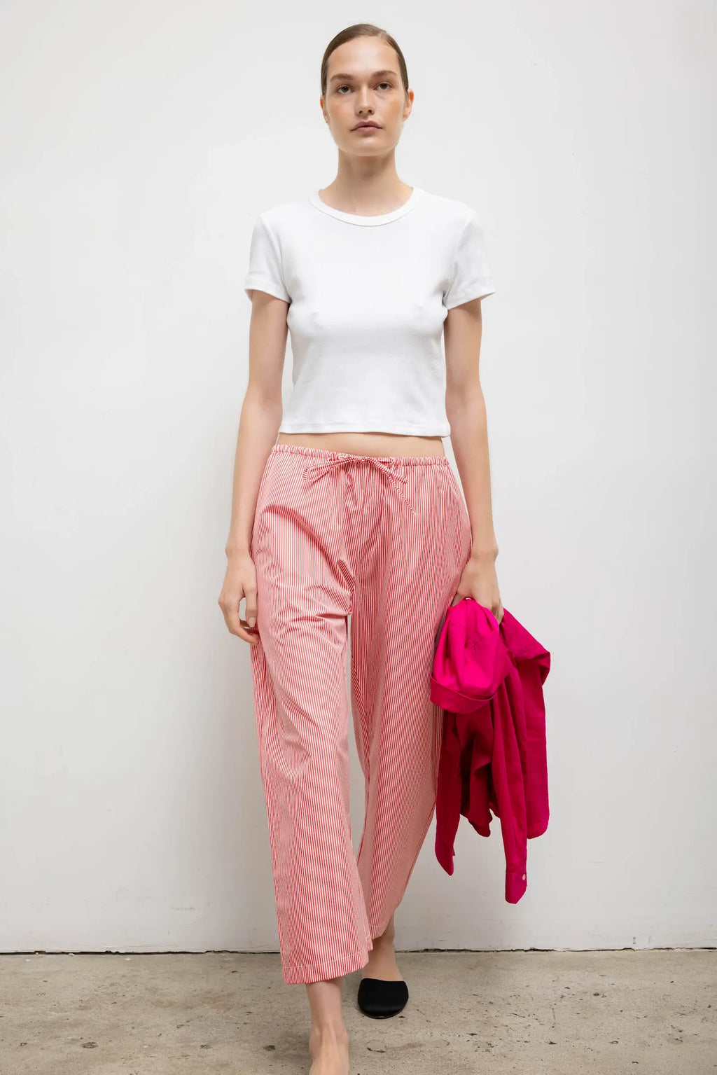 Nando Baby Rib Crewneck Crop T-Shirt for Women - gallery