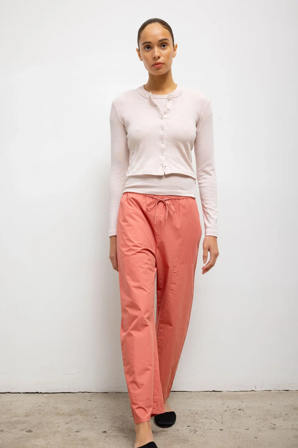 Nando Baby Rib Cotton Cardigan for Women - gallery