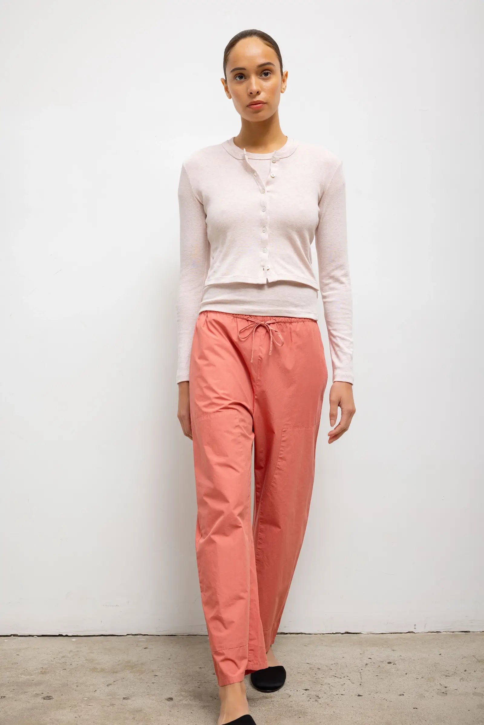 Nando Baby Rib Cotton Cardigan for Women - gallery