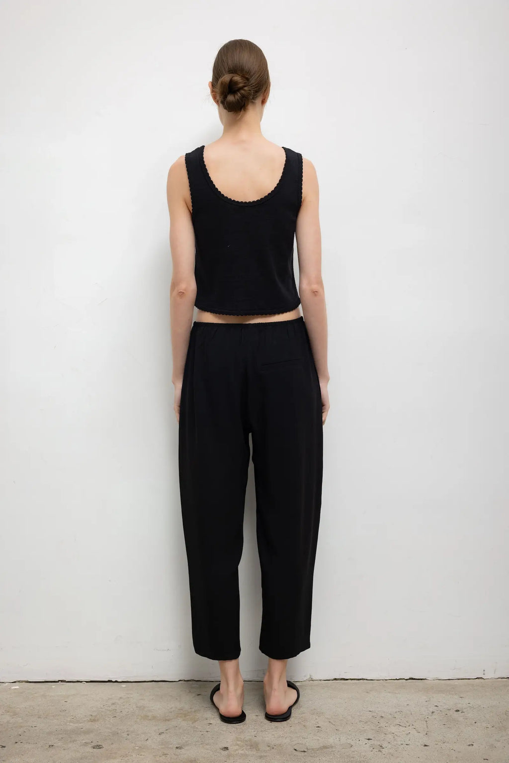 Pointelle Button-Down Scoop Neck Tank for Women - gallery