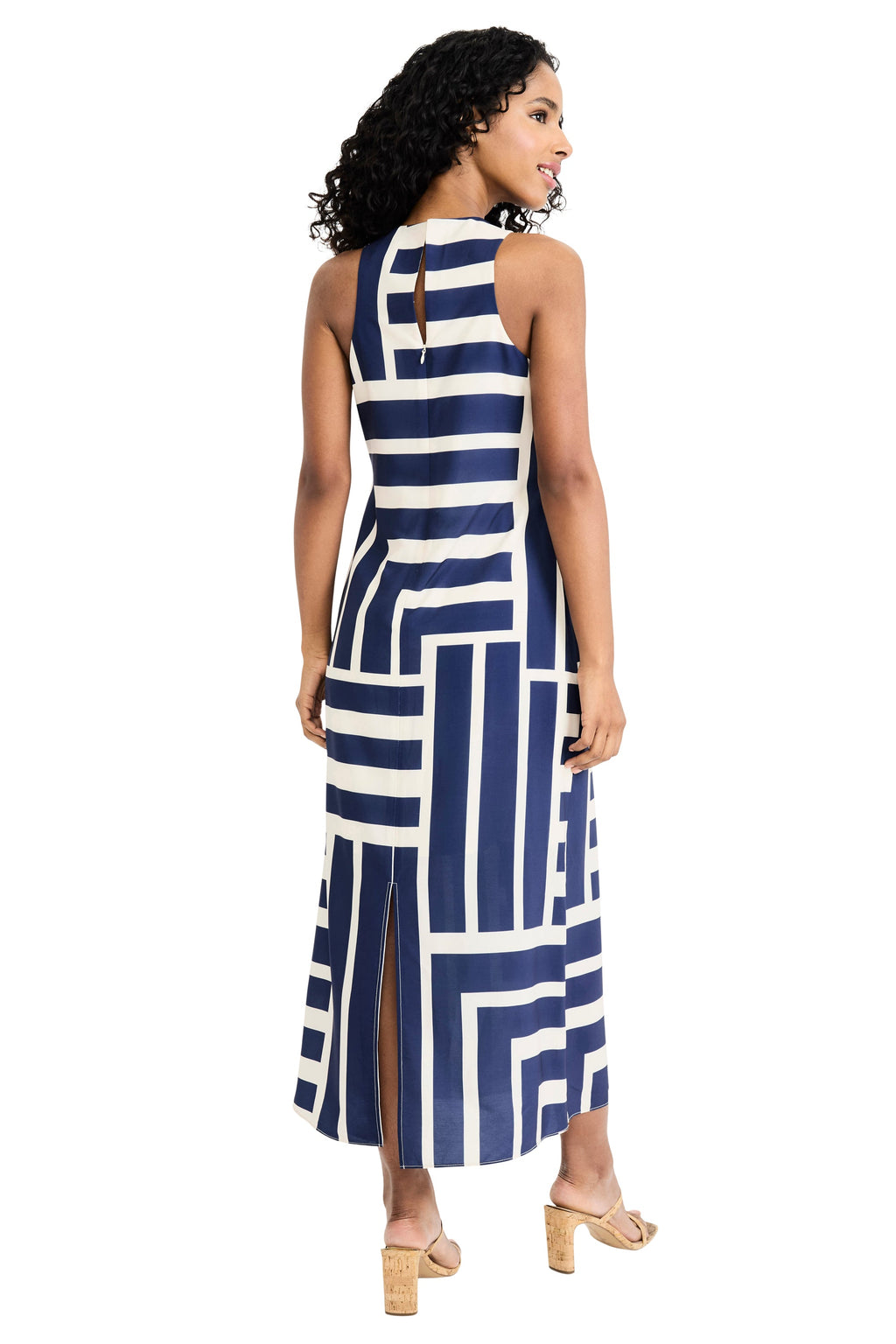 Quincy Midi Shift Dress in Intersection Stripes for Women - gallery