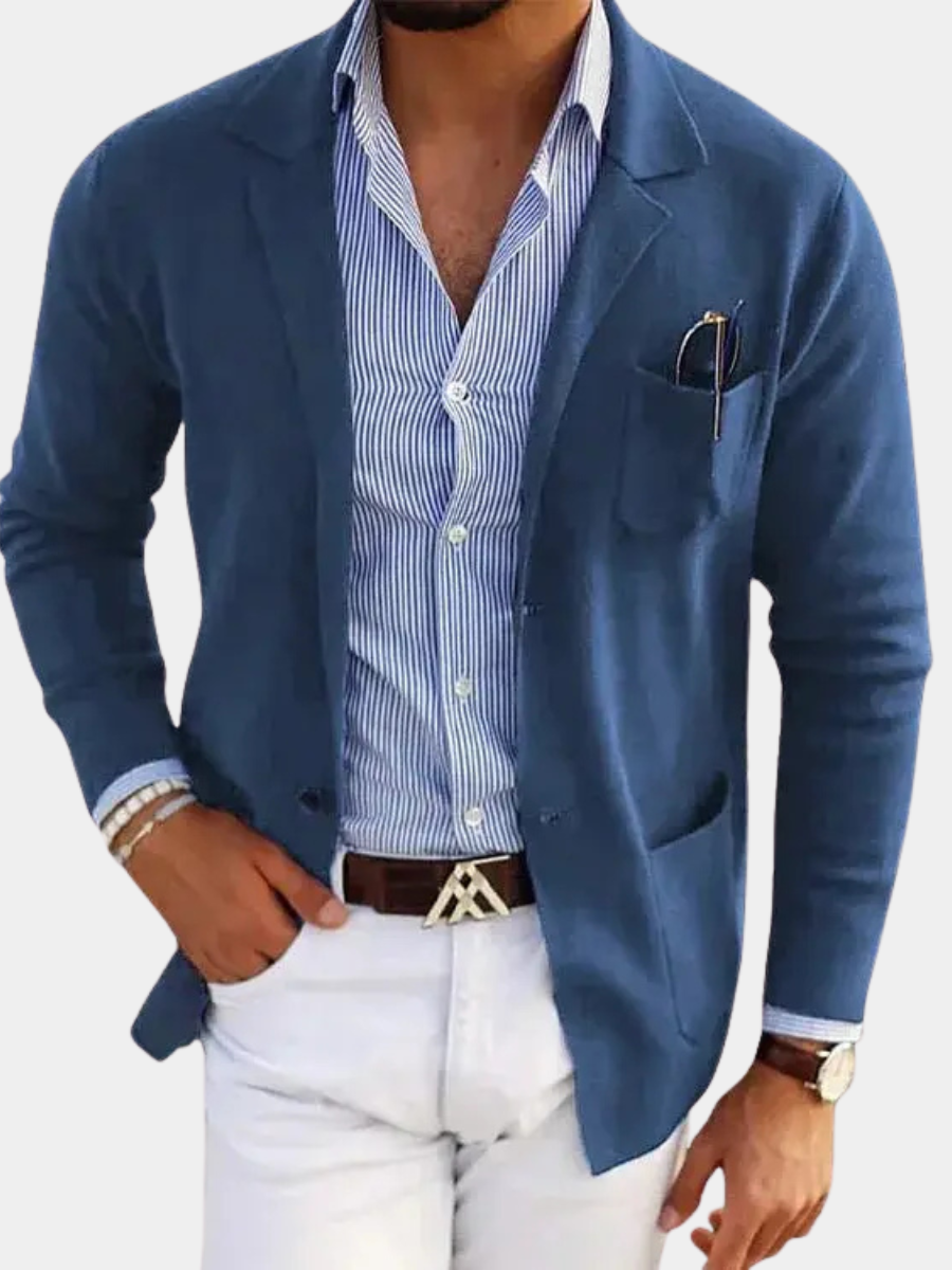 Knit Blazer Jacket for Knit Top for Men