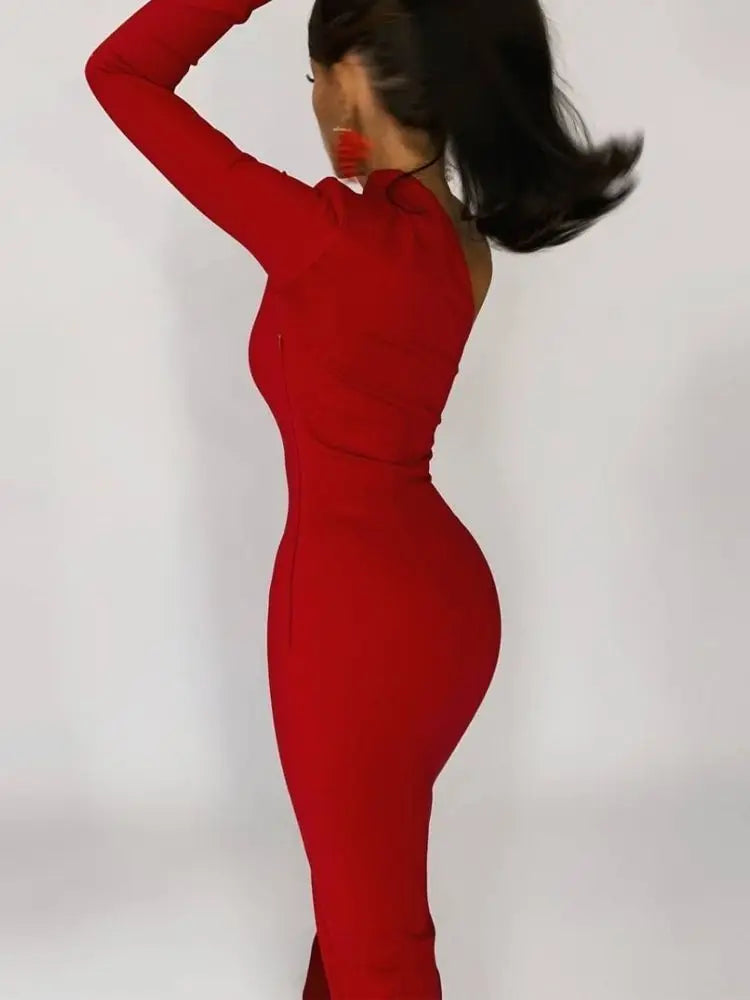 Stylish One-Shoulder Elegant Gown