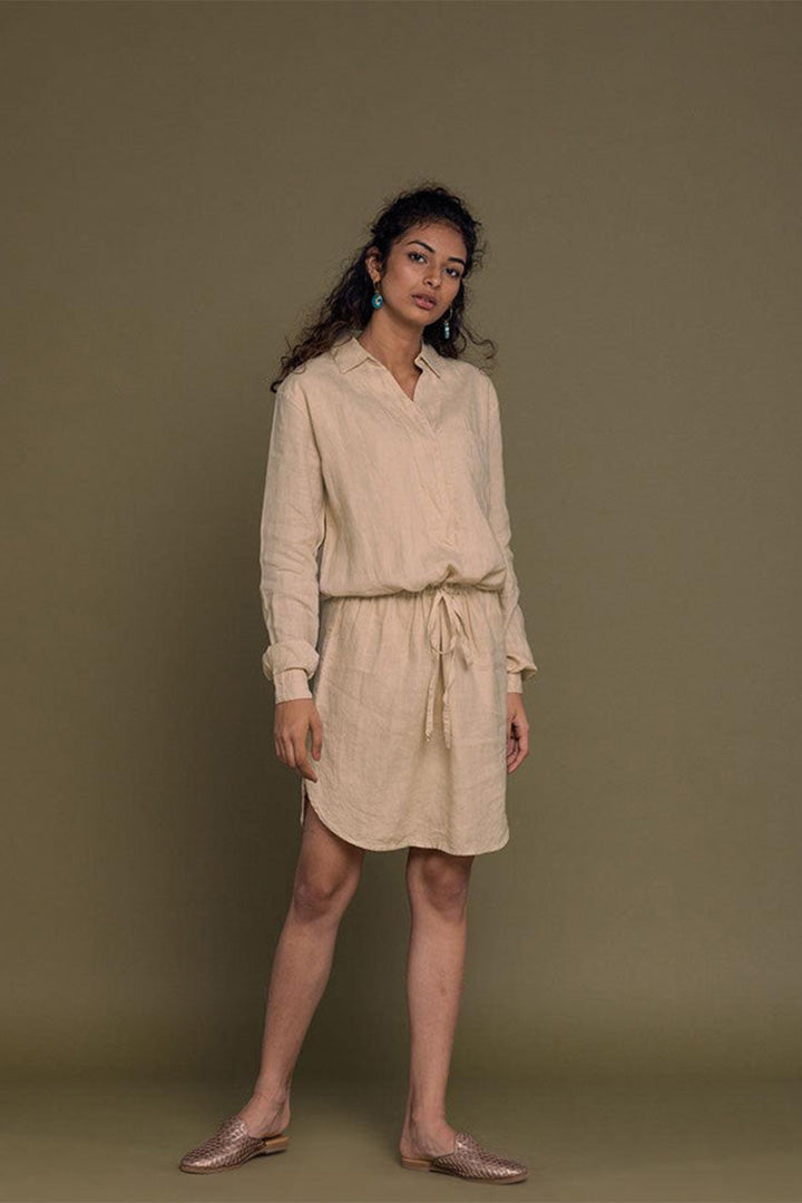 Meet Me By the Cliff Dress in Neutral Beige for Women - gallery