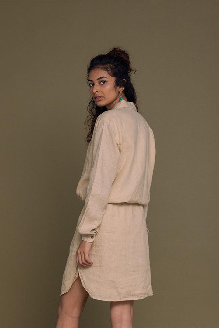 Meet Me By the Cliff Dress in Neutral Beige for Women - gallery