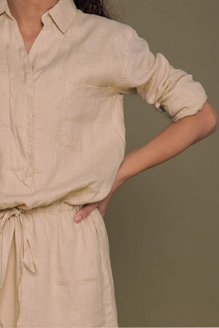 Meet Me By the Cliff Dress in Neutral Beige for Women - gallery