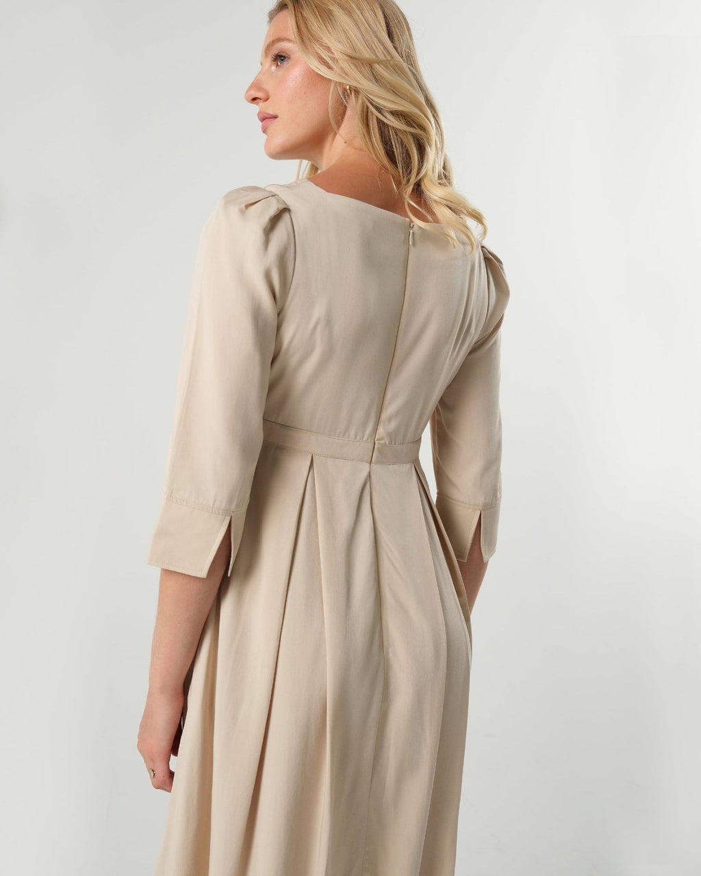 Sarah Empire Maternity & Nursing Dress in TENCEL (Regular & Petite) — gallery