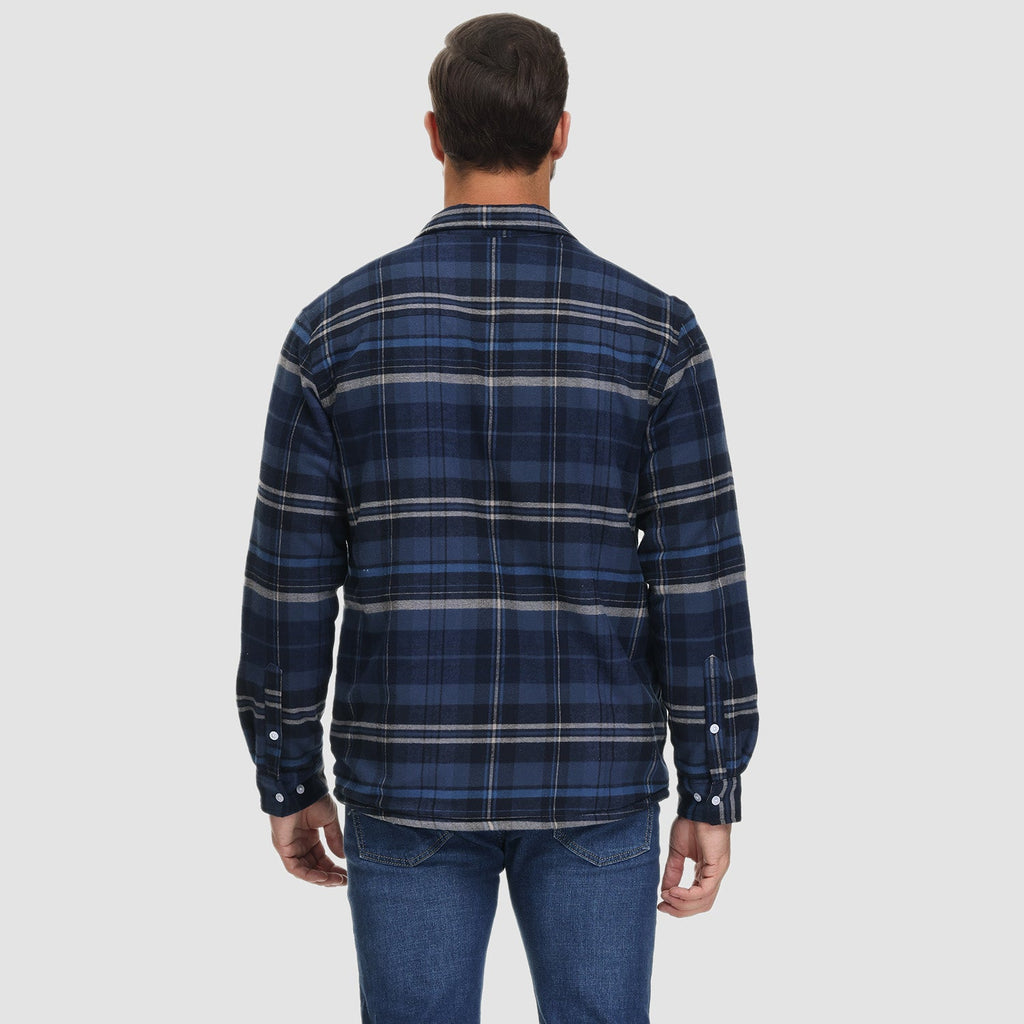 Fleece-Lined Flannel Shirt Jacket for Men - gallery