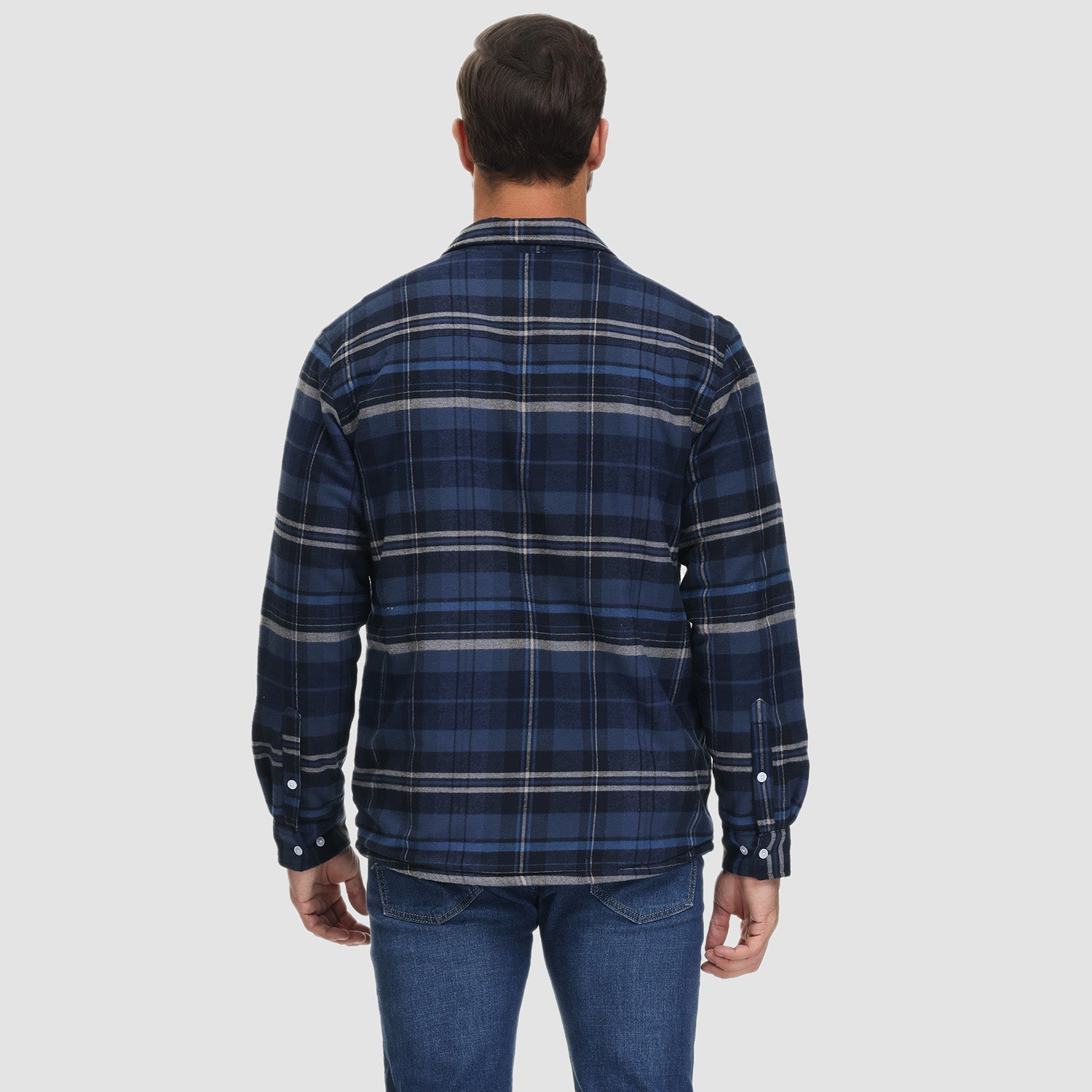 Fleece-Lined Flannel Shirt Jacket for Men - gallery