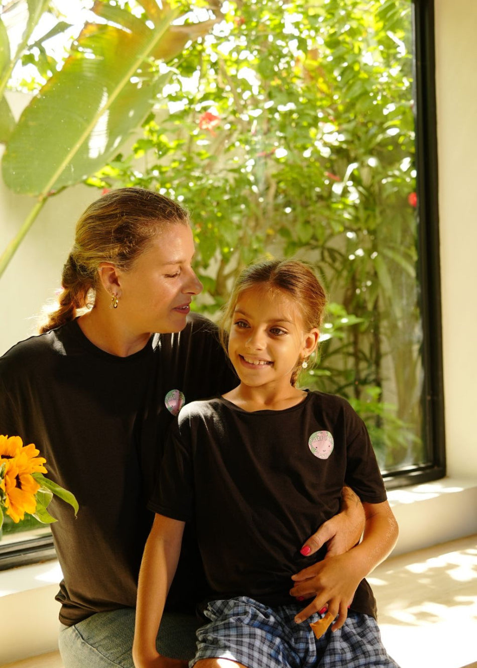 Bamboo Slogan T-Shirt in Black — Sustainable Statement - gallery