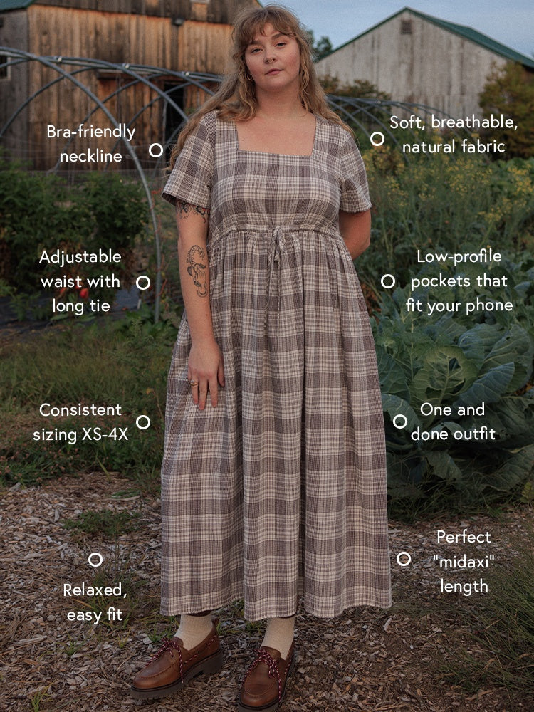 Nico Square Neck Drawstring Dress - gallery