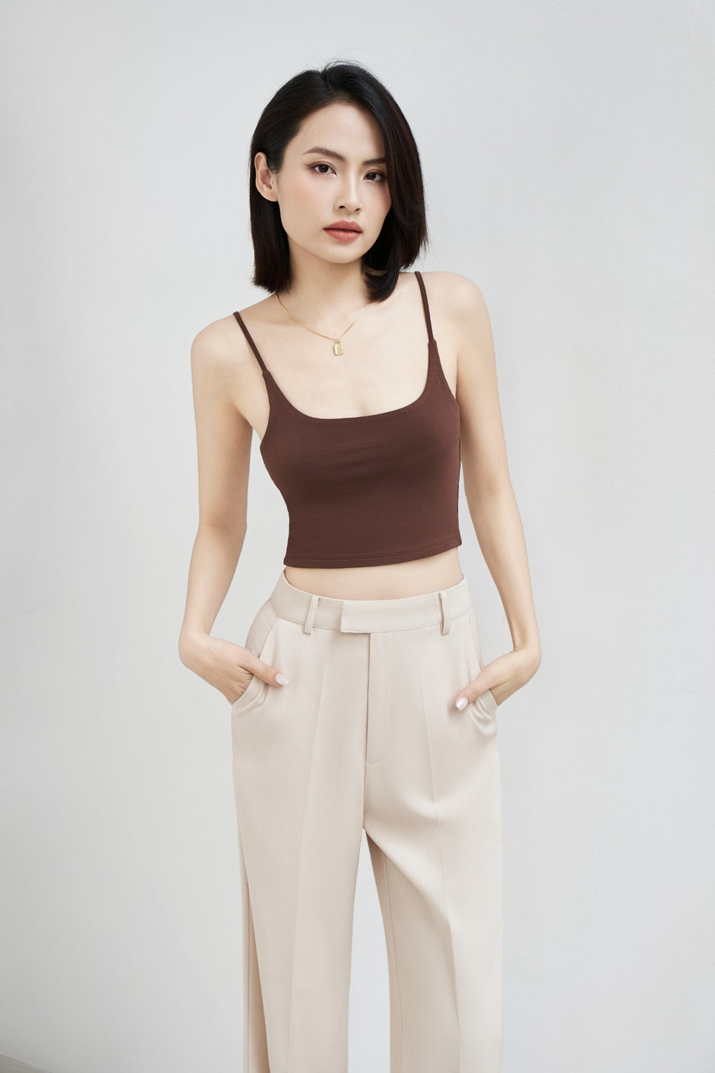 Plain Wide-Leg Trousers for Women - gallery