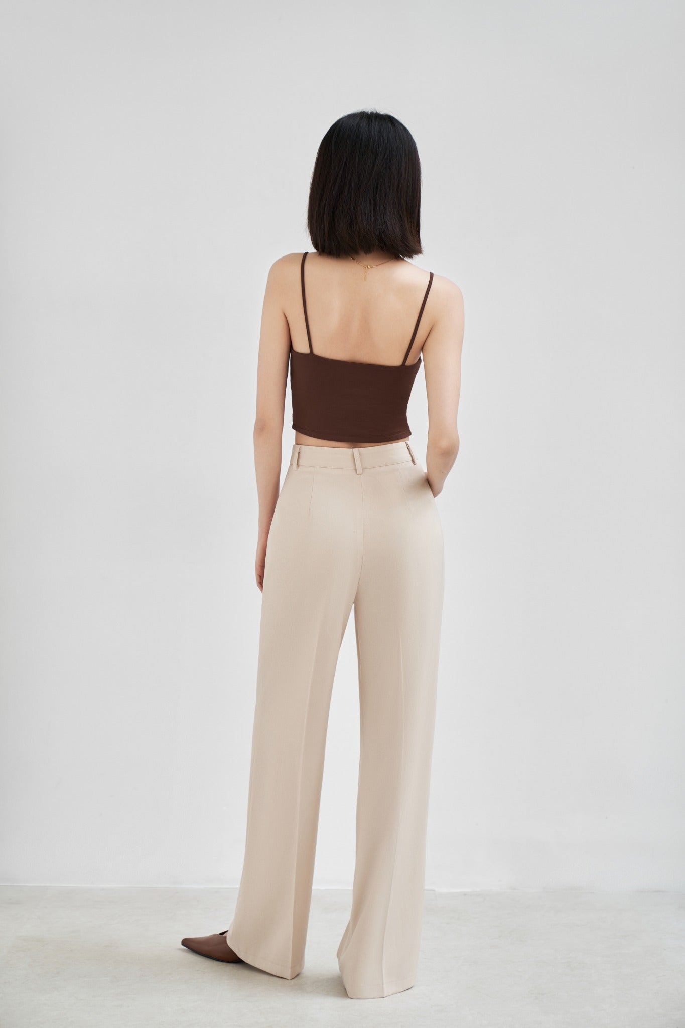 Plain Wide-Leg Trousers for Women - gallery