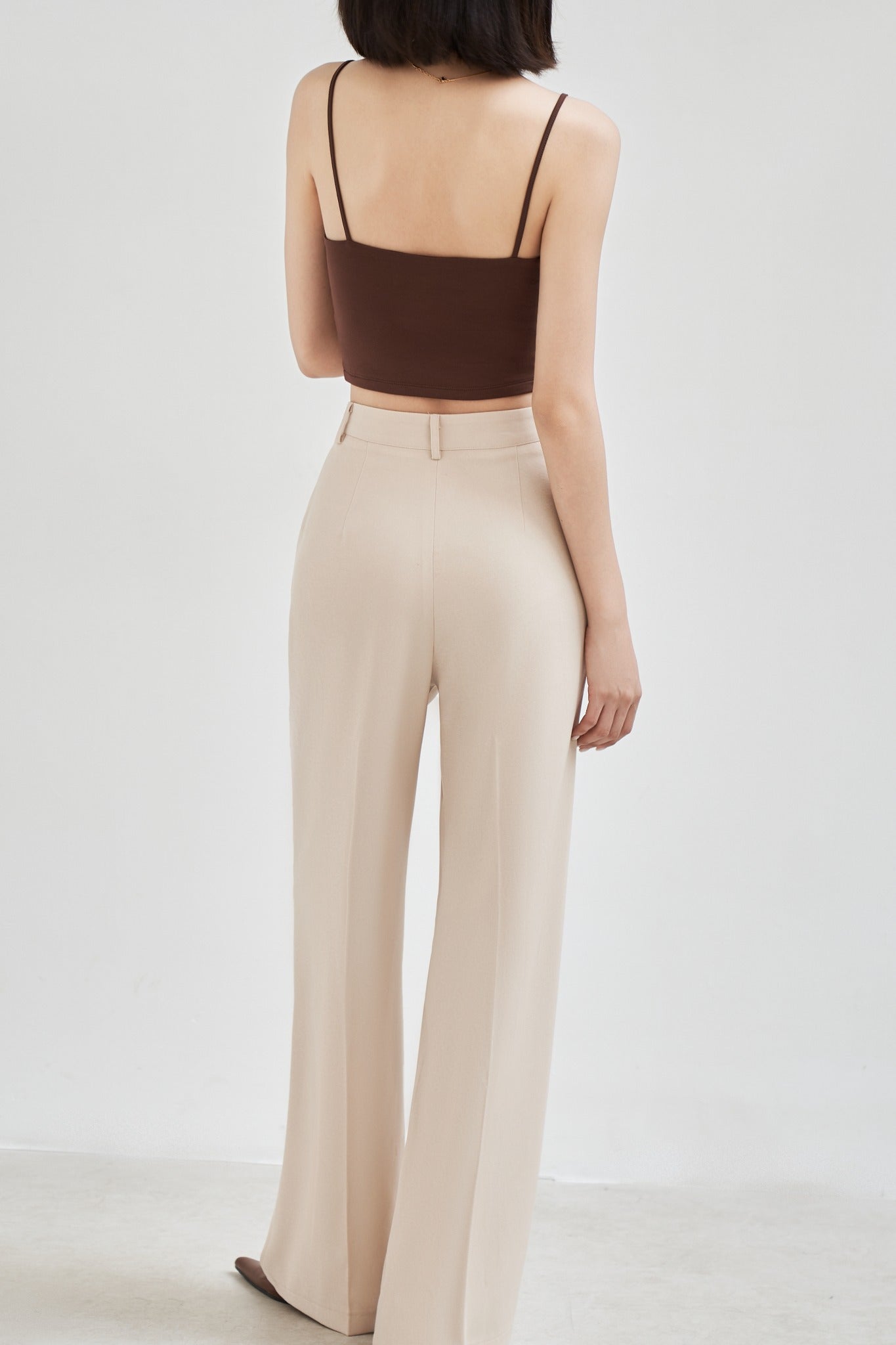 Plain Wide-Leg Trousers for Women - gallery