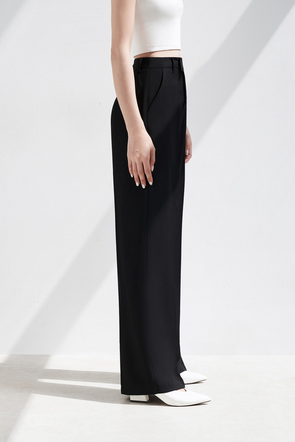 Plain Wide-Leg Trousers for Women - gallery