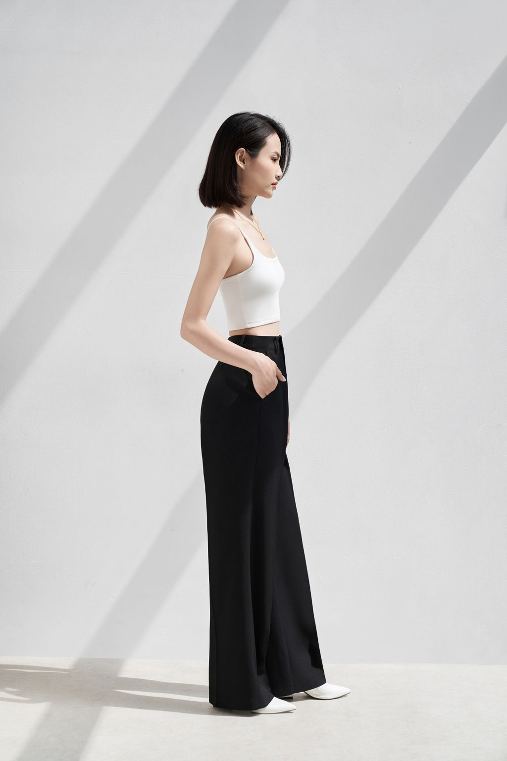 Plain Wide-Leg Trousers for Women - gallery