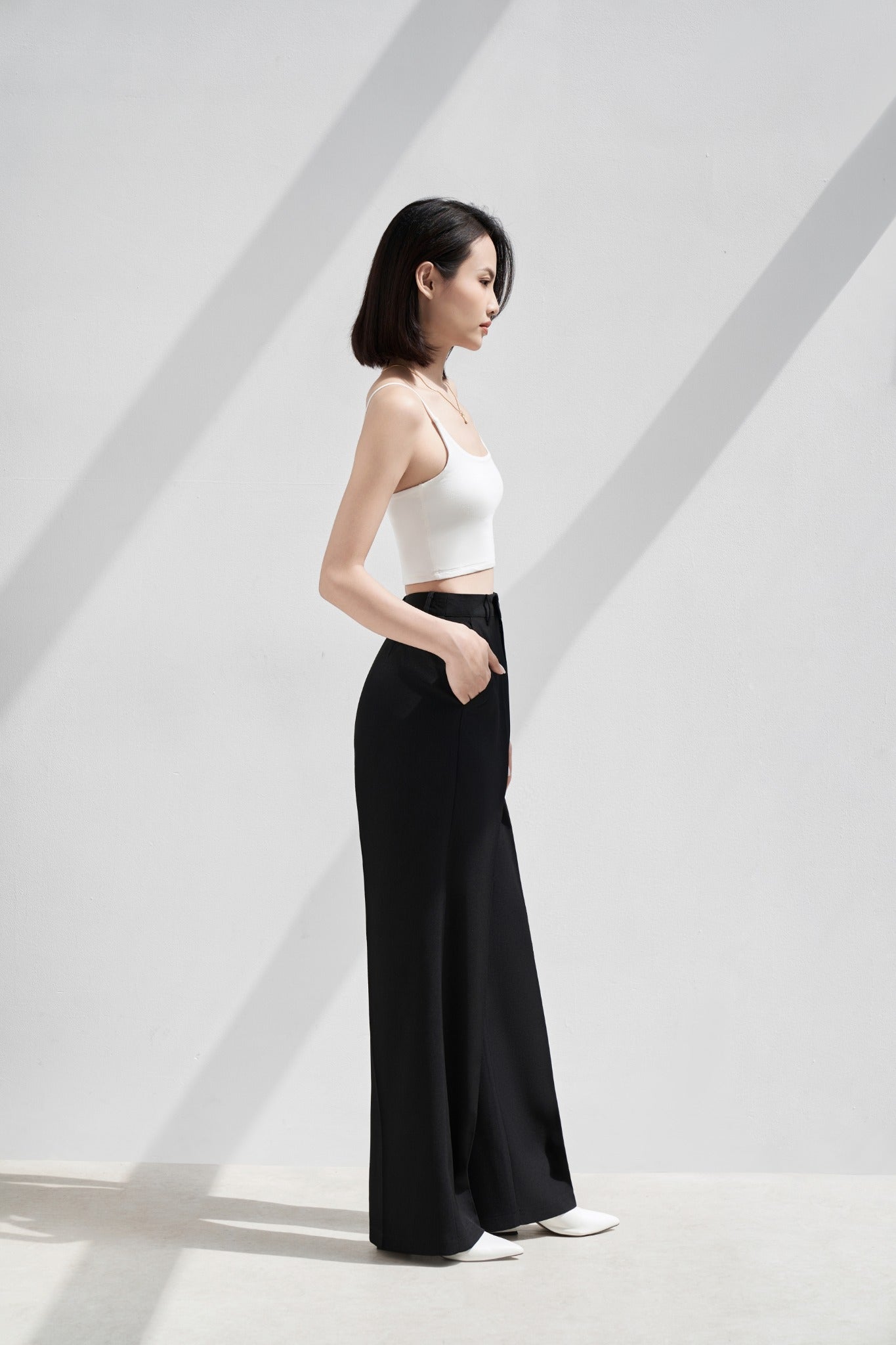 Plain Wide-Leg Trousers for Women - gallery