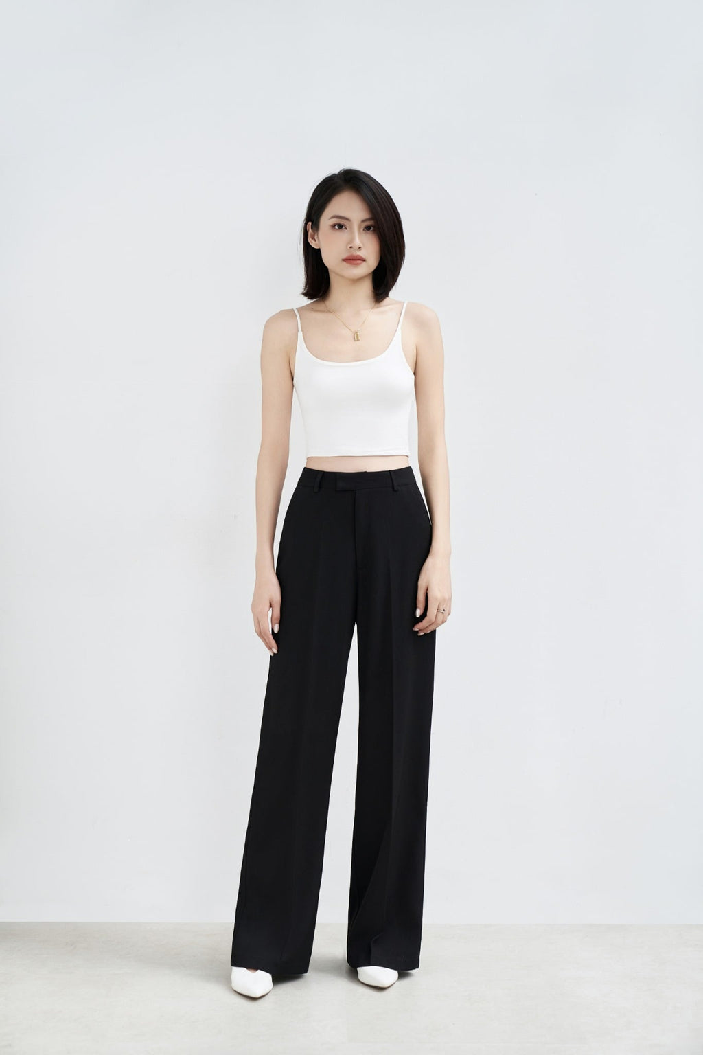 Plain Wide-Leg Trousers for Women - gallery
