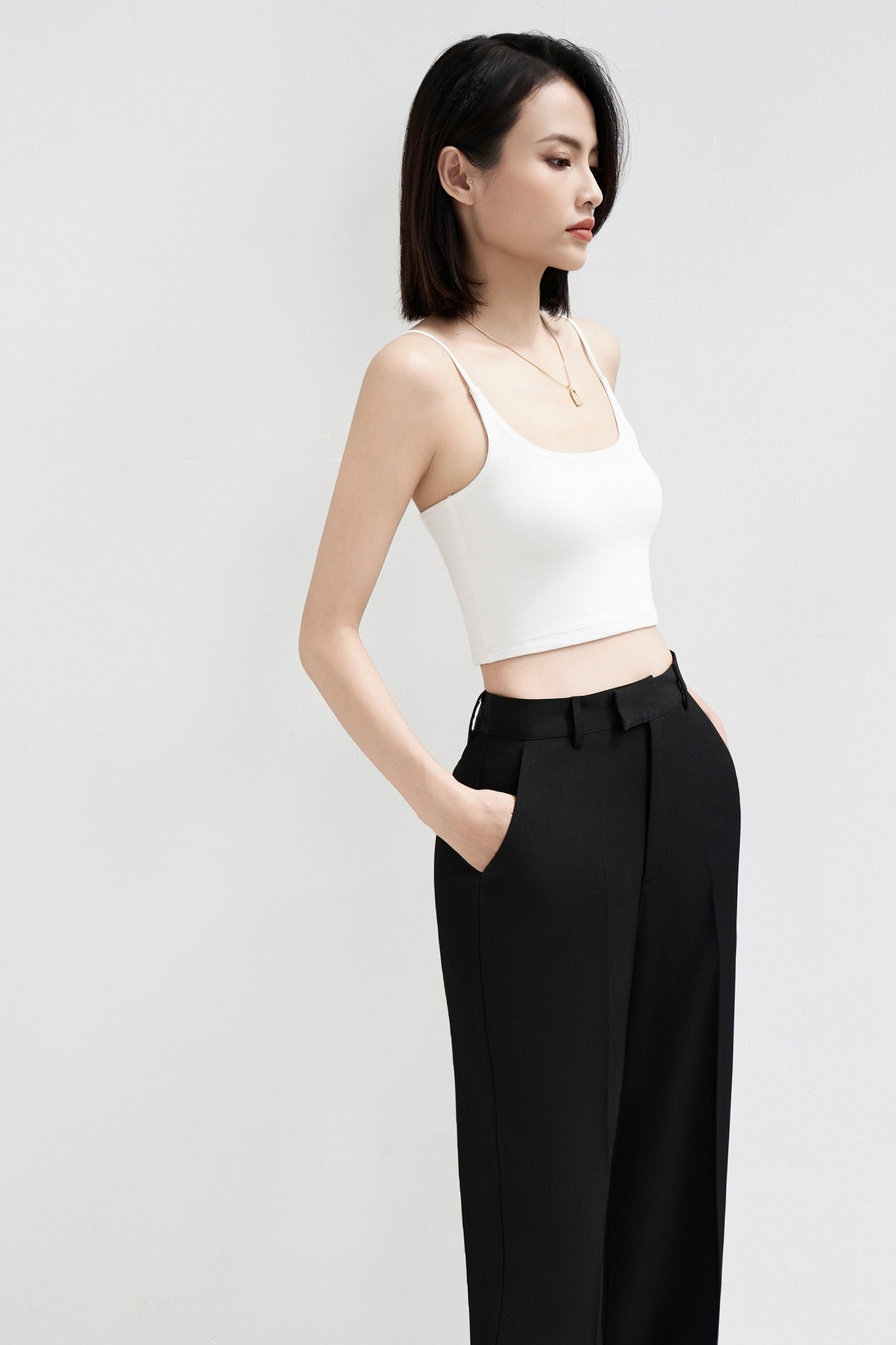 Plain Wide-Leg Trousers for Women - gallery