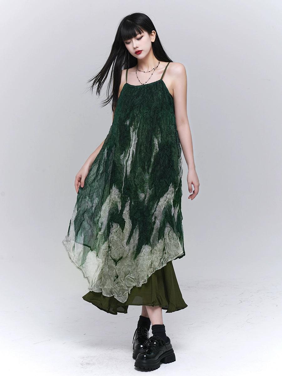 Ladyghost Forest Sprite Layered Maxi Dress for Women