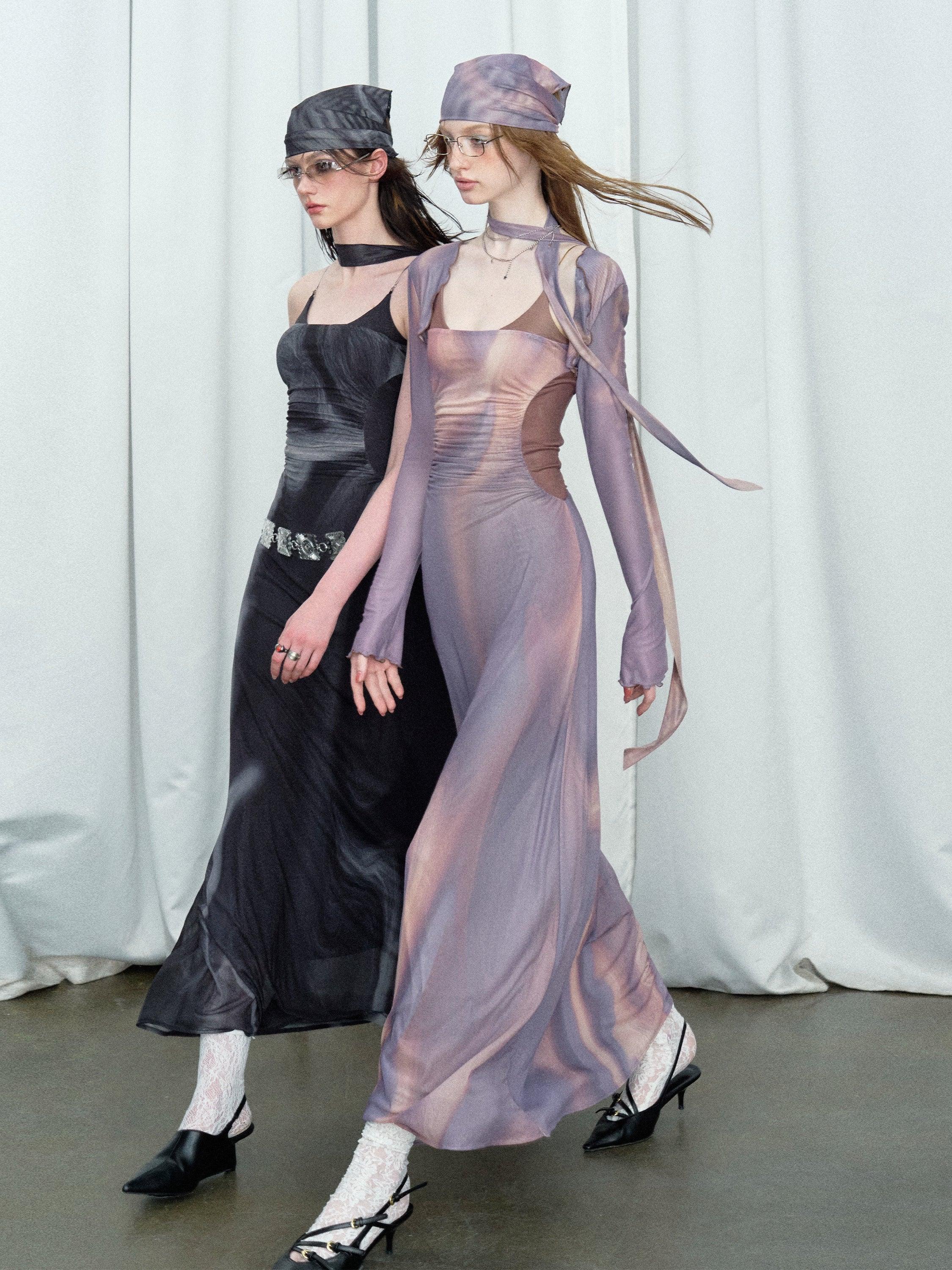 Of Akiva Elegant Satin Maxi Dress for Women