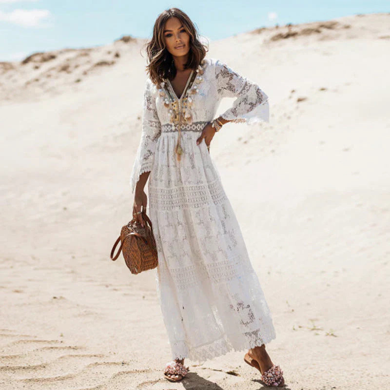 Bohemian-Inspired Long Sleeve Dress