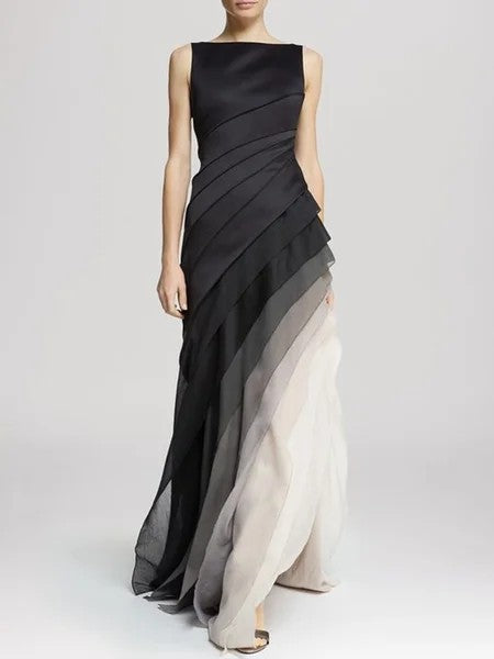 Stylish Ombre Layered Dress