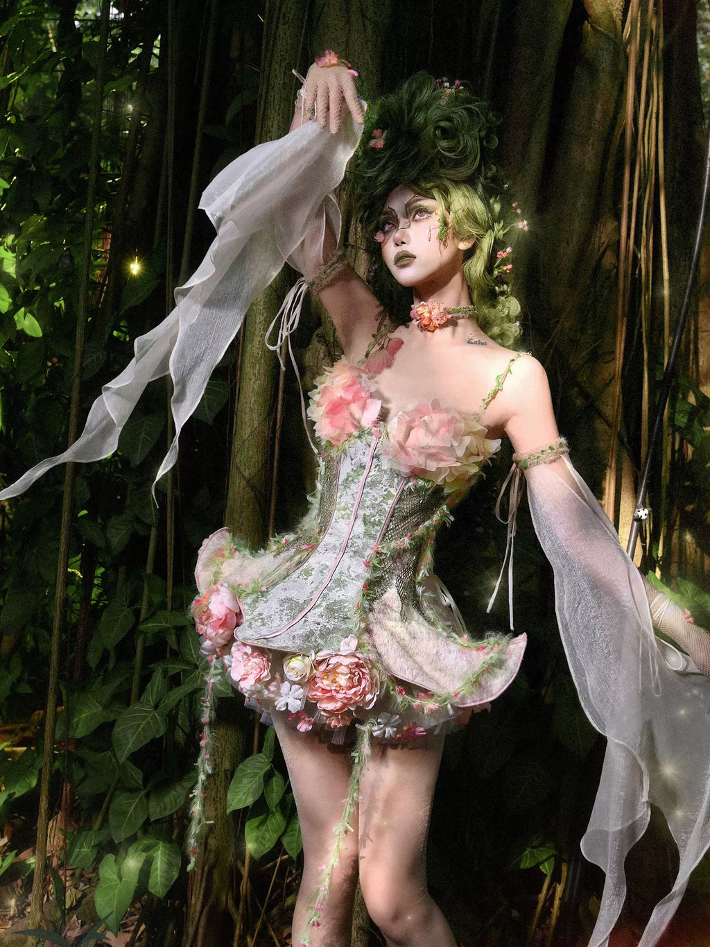 Garden Fairy Floral Dress Set for Women - gallery
