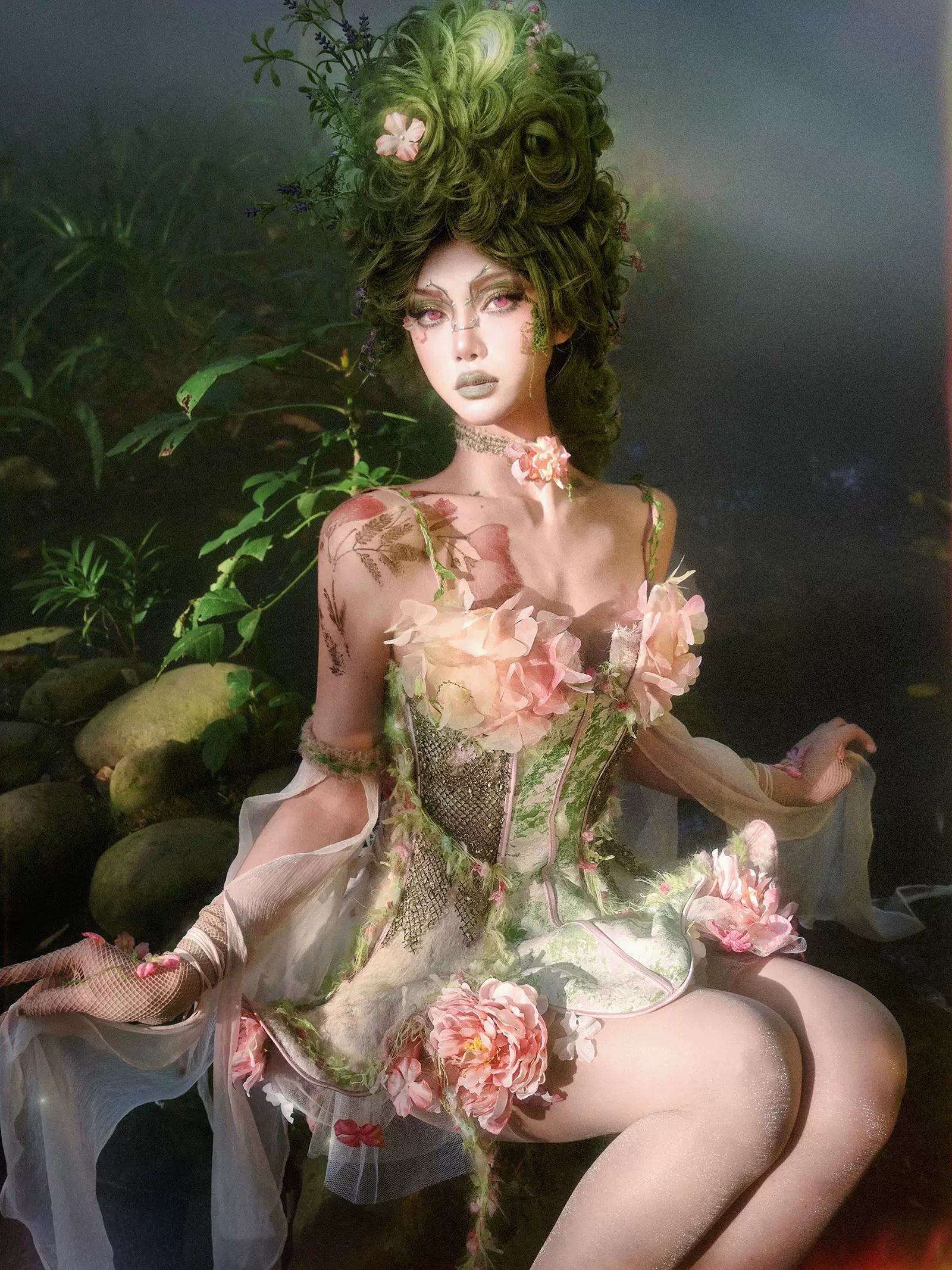 Garden Fairy Floral Dress Set for Women - gallery