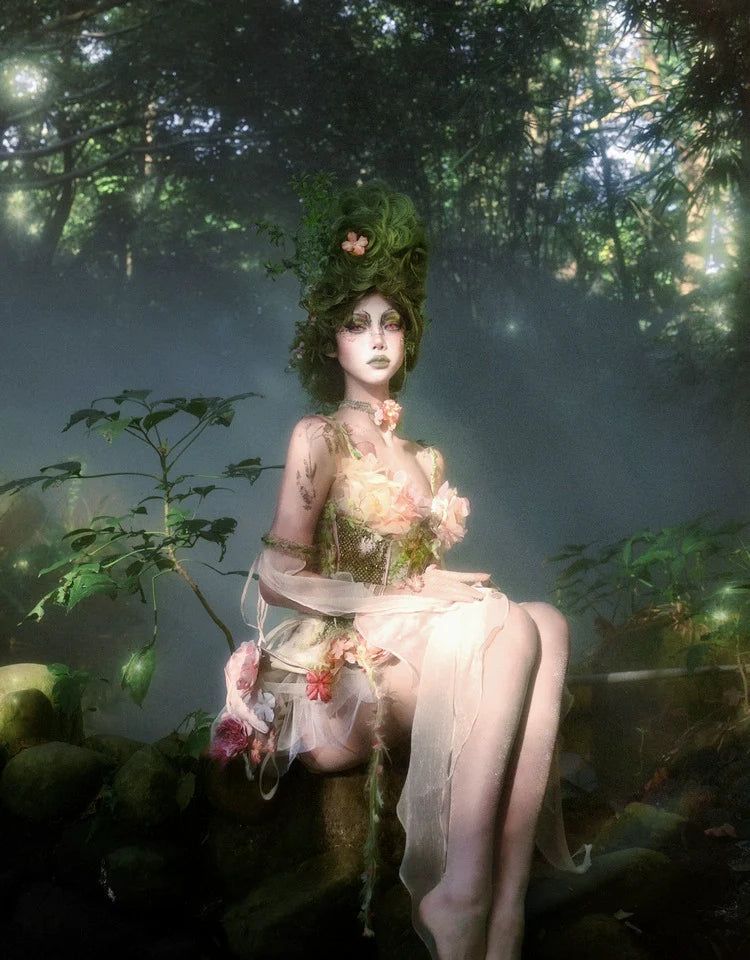 Garden Fairy Floral Dress Set for Women - gallery